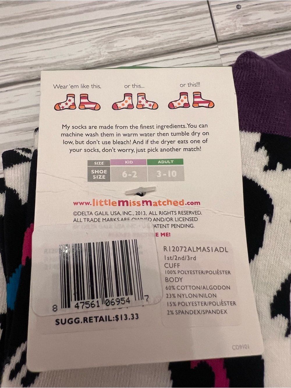 Little Miss Matched Leopard Print Fuzzy Socks - Picture 6 of 6
